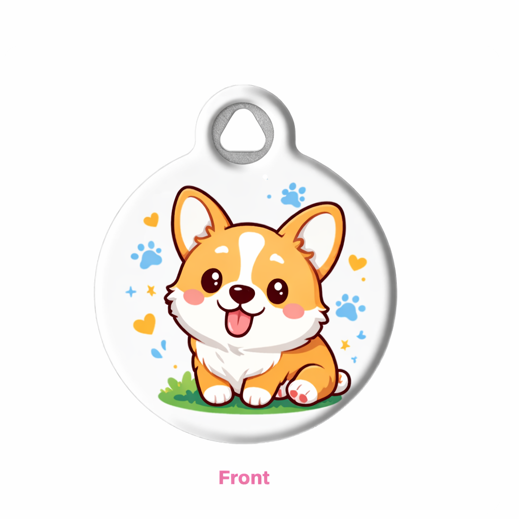 Corgi Dog ID Tag - Cute Original Design