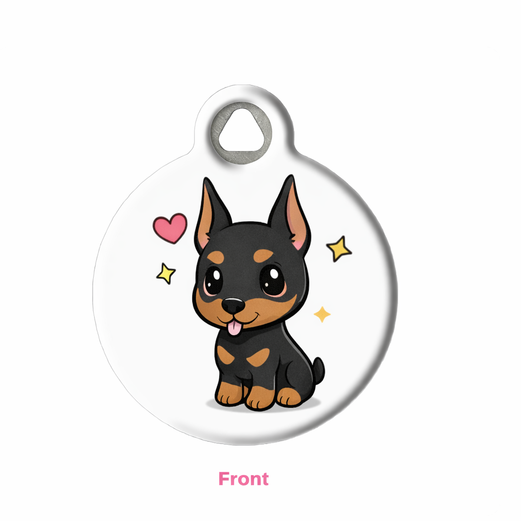 Cute Doberman Puppy ID Tag