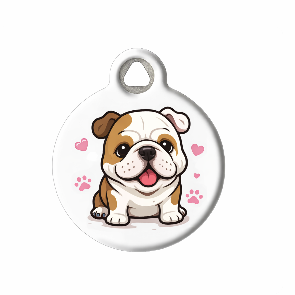 Personalized Bulldog Pet ID Tag