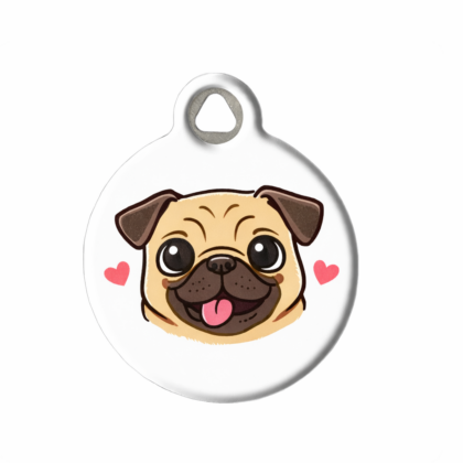 Pug Face Pet ID Tag