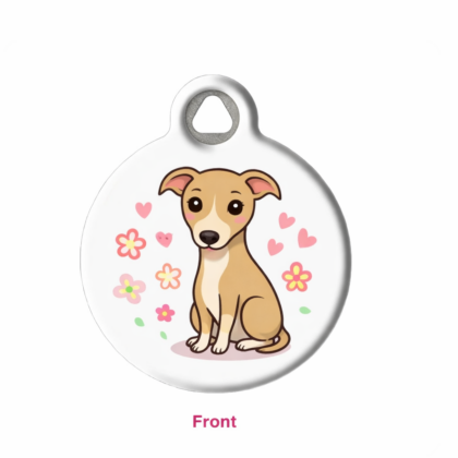 Cute Greyhound ID Tag