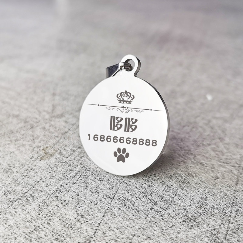 Personalized Silver Pet ID Tag - Image 2