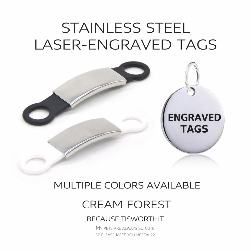 Slim Laser-Engraved Stainless Steel Pet ID Tag