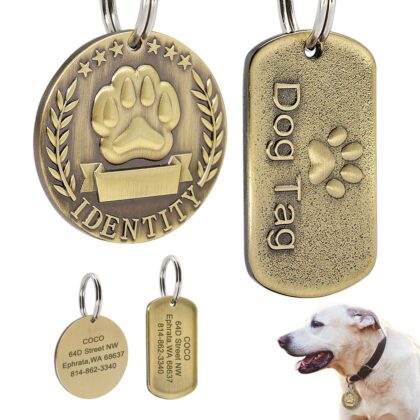 Paw Print Pet ID Tag