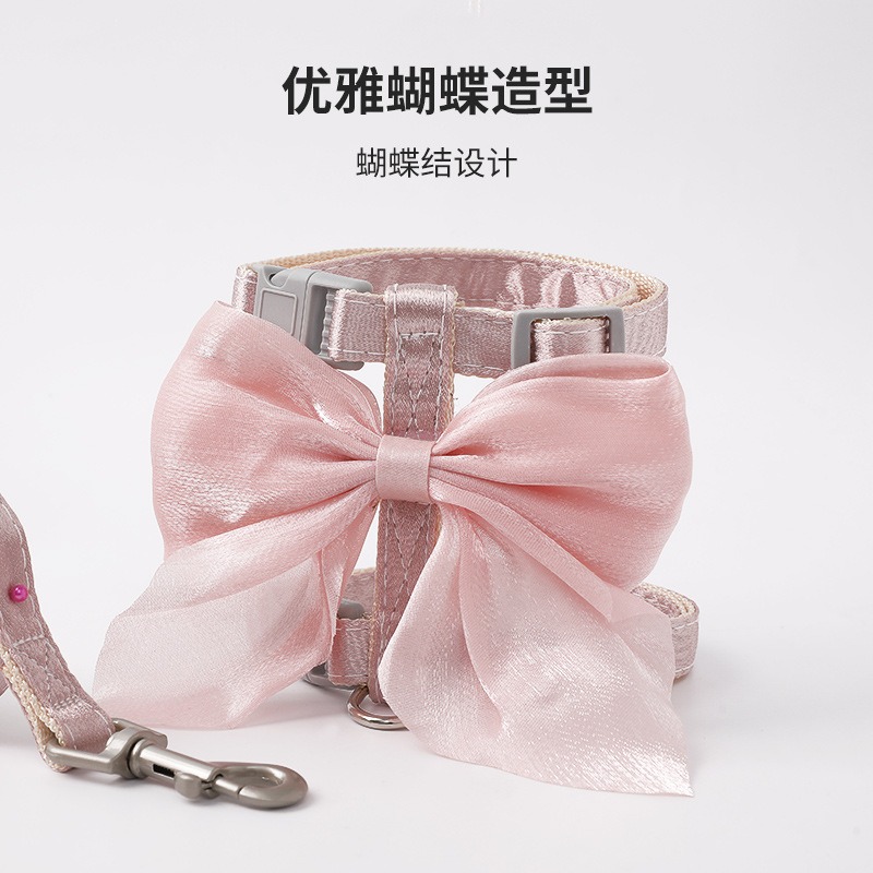 Silky Bow Cat Harness & Leash Set - Image 3