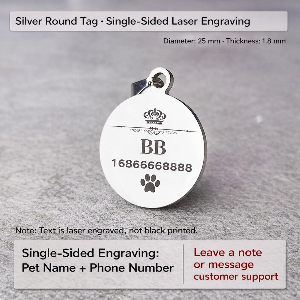Personalized Silver Pet ID Tag - Image 3