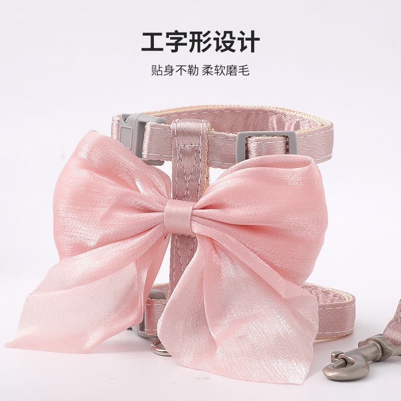 Silky Bow Cat Harness & Leash Set - Image 4
