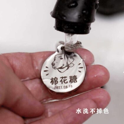 Lucky Red Adjustable Pet ID Collar with Engraved Tag & Bell