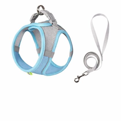 Keatsy Breathable Vest-Style Pet Harness with Leash, Reflective Mesh Walking Harness for Dogs and Cats