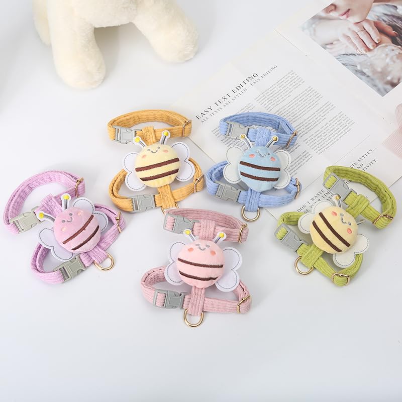 Keatsy Bee Pet Harness and Leash Set for Small Dogs and Cats, Adjustable Soft Vest Harness with Lightweight Walking Leash - Image 3