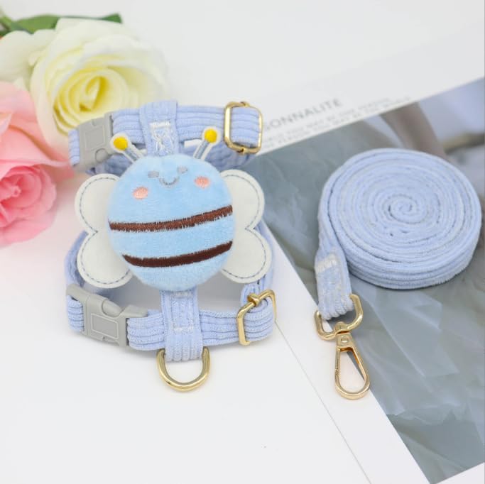 Keatsy Bee Pet Harness and Leash Set for Small Dogs and Cats, Adjustable Soft Vest Harness with Lightweight Walking Leash - Image 6