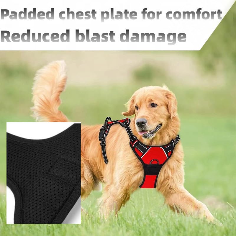 Keatsy Reflective Dog Harness and Leash Set, Adjustable Vest Harness for Large Dogs, Breathable and Comfortable for Daily Walking - Image 3