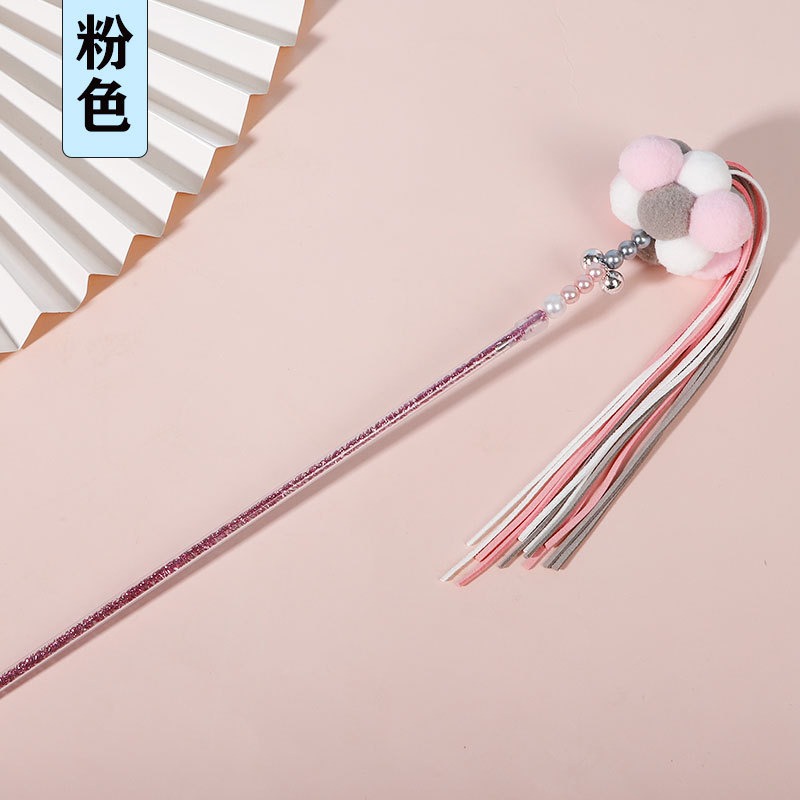Fairy Acrylic Cat Teaser Wand with Pom Ball & Streamers - Image 4