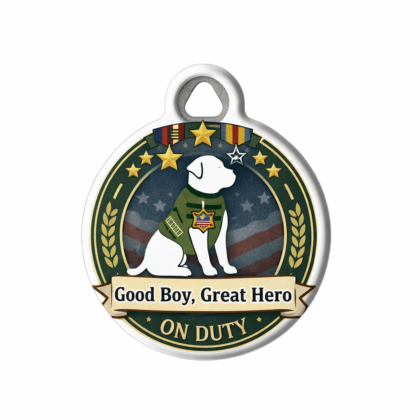 Stubby Hero Military Pet ID Tag