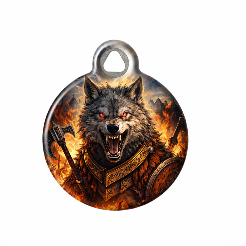 Fenrir Mythic Guardian Dog ID Tag