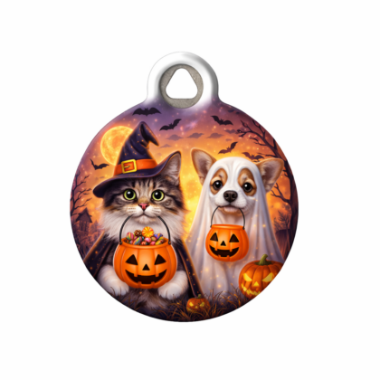 Halloween Themed Pet ID Tag - Cat & Dog Costume Design
