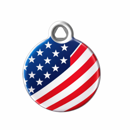 American Flag Pet ID Tag
