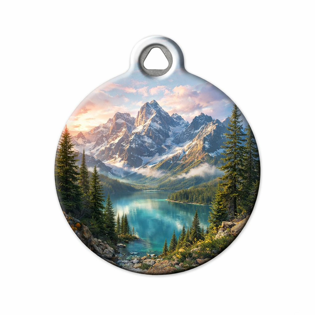 Rocky Mountain Landscape Pet ID Tag