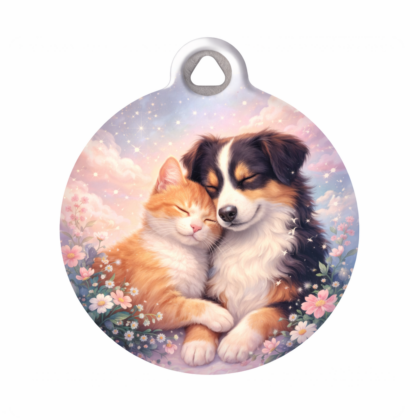 Cat & Dog Friendship Pet ID Tag