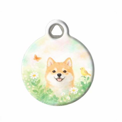 Soft Meadow Watercolor Pet ID Tag