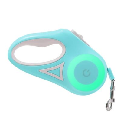 Keatsy LED Retractable Dog Leash with One-Button Lock, Ergonomic Handle for Pet Walking
