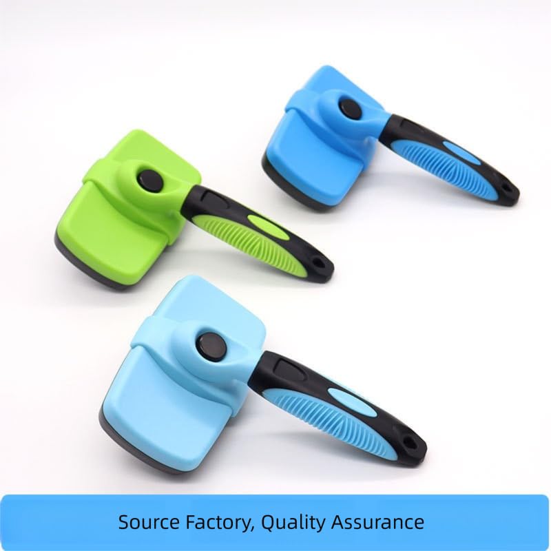 Keatsy Self-Cleaning Pet Grooming Brush for Cats and Dogs, Curved Pin Needle Brush for Short and Long Hair - Image 2