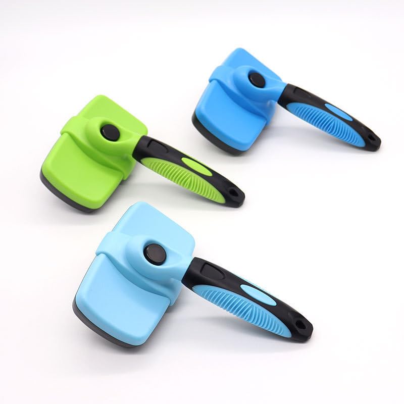 Keatsy Self-Cleaning Pet Grooming Brush for Cats and Dogs, Curved Pin Needle Brush for Short and Long Hair - Image 5