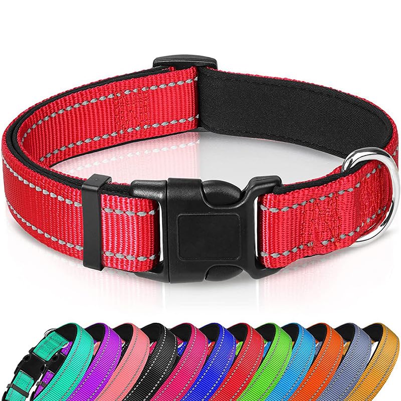 Keatsy Reflective Nylon Dog Collar, Adjustable Quick-Release Design with Metal D-Ring for Small and Medium Dogs - Image 8