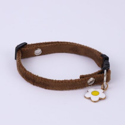 Keatsy Soft Plush Pet Collar, Adjustable Anti-Lost Dog and Cat Collar with Leash, Double-Sided Comfortable Design