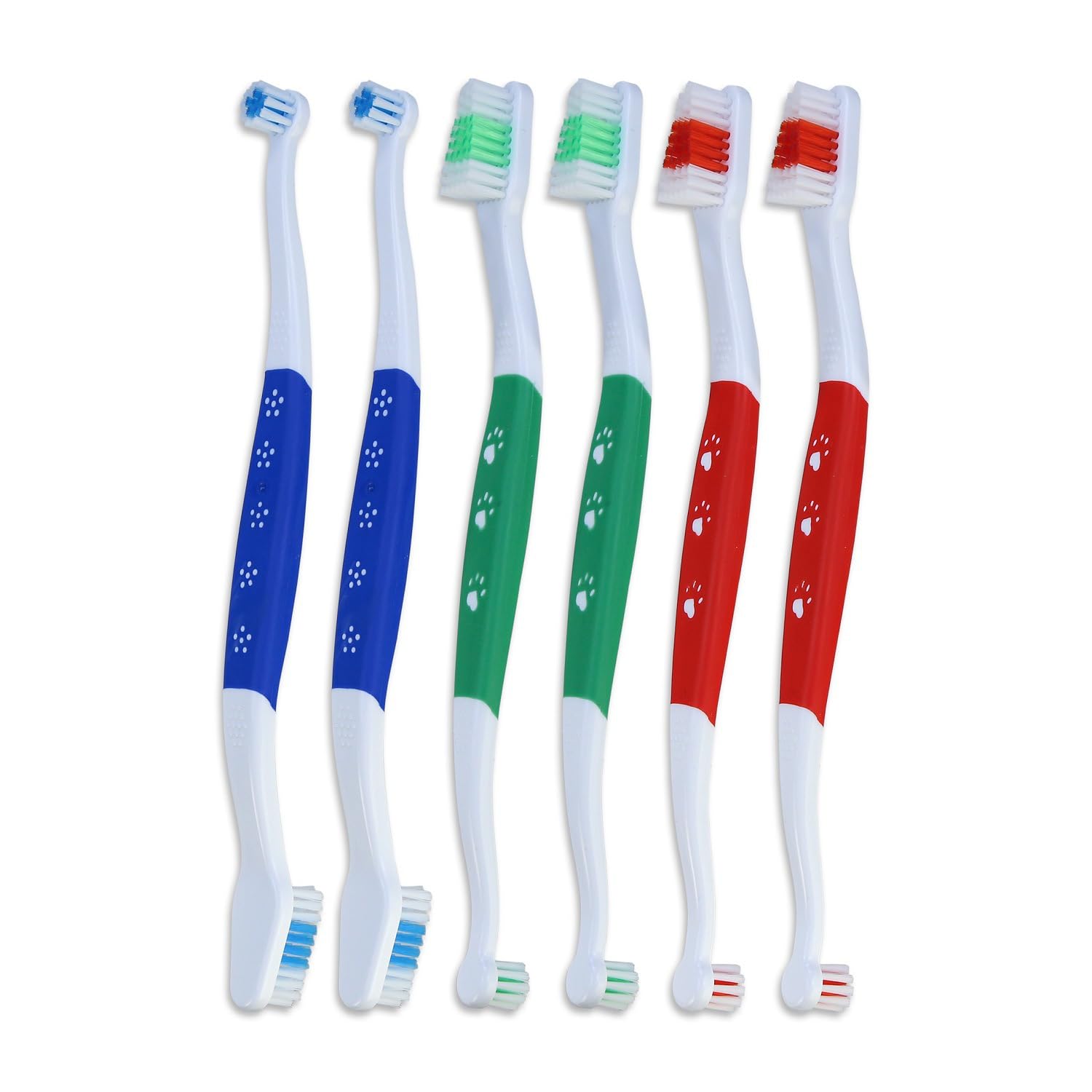 Keatsy Pet Toothbrush with Dual-End Design for Cats and Dogs, Soft Nylon Bristles, Angled Handle for Daily Oral Care - Image 2