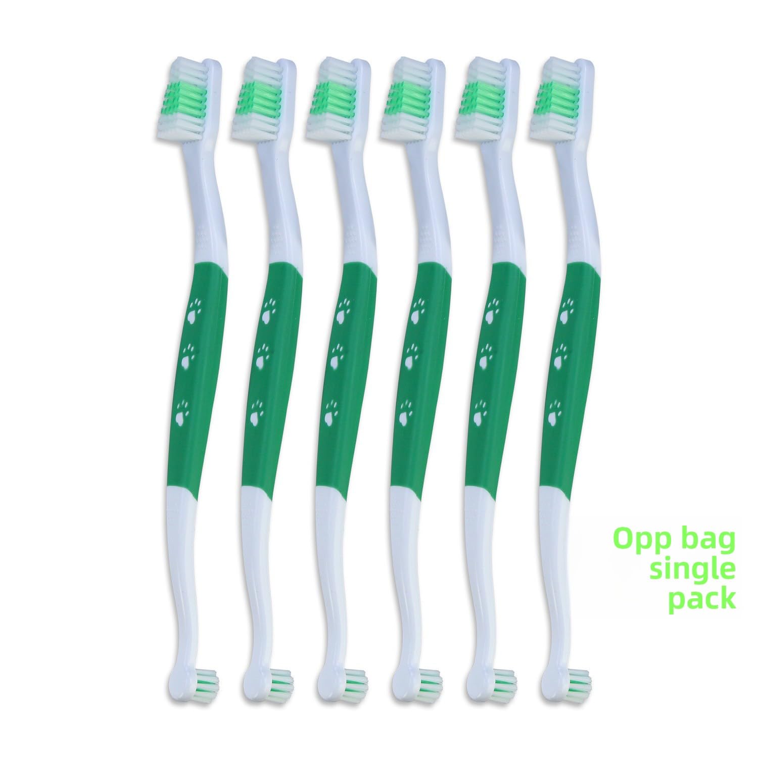 Keatsy Pet Toothbrush with Dual-End Design for Cats and Dogs, Soft Nylon Bristles, Angled Handle for Daily Oral Care - Image 4