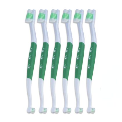 Keatsy Pet Toothbrush with Dual-End Design for Cats and Dogs, Soft Nylon Bristles, Angled Handle for Daily Oral Care