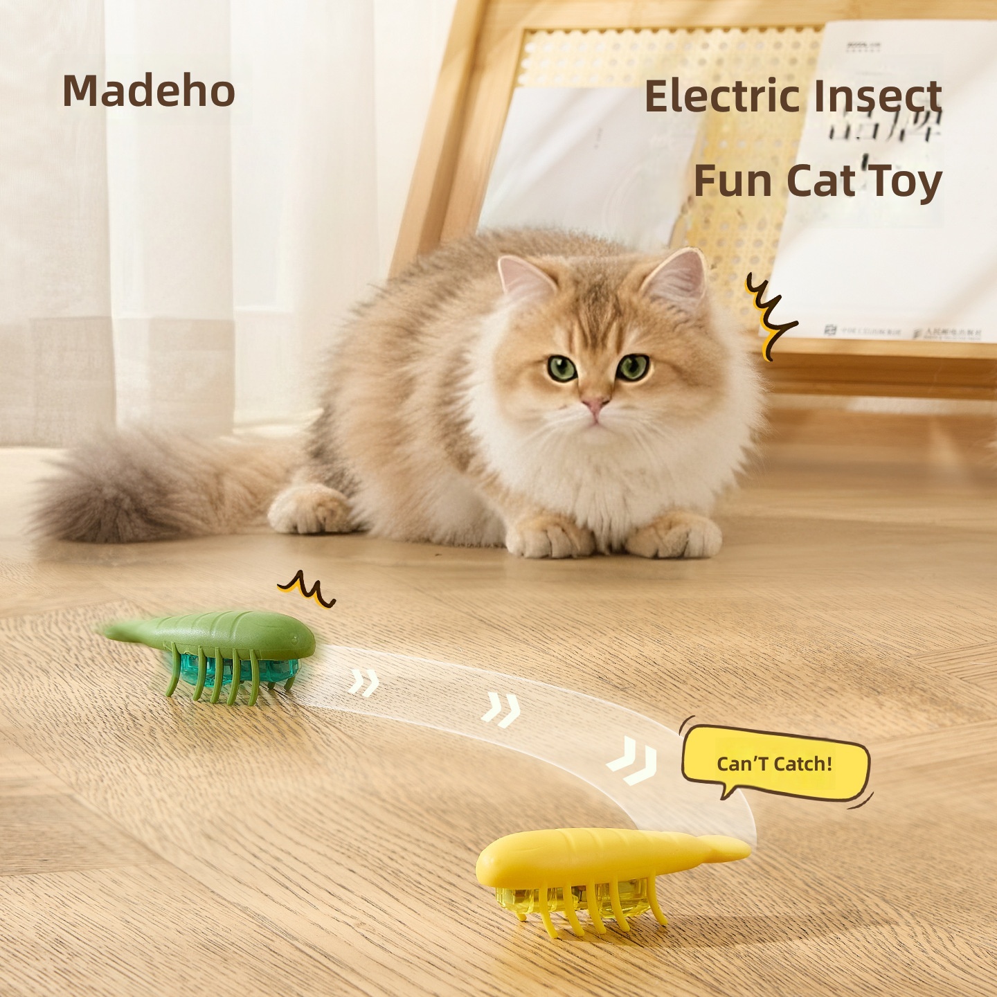 Automatic cat tease artifact self-hi to relieve boredom and consume physical strength pet toy intelligent electric bionic insect cat toy