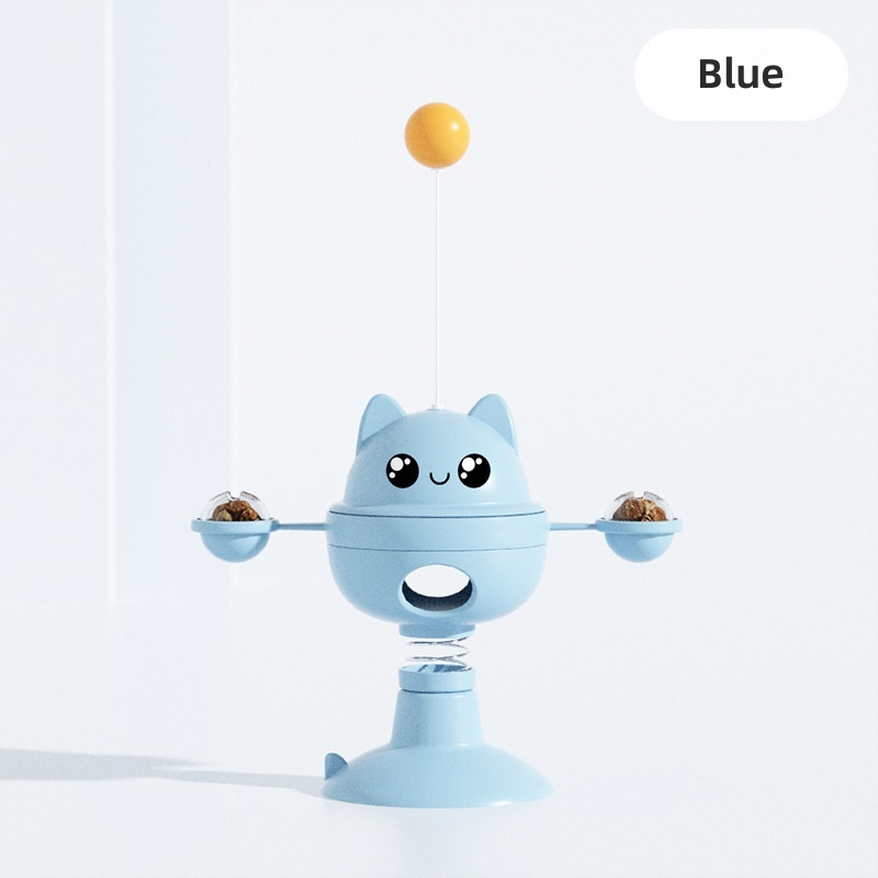 Toys for Cats to Play - Blue & Green TPR Interactive Cat Toy with Treat Dispenser - Image 7