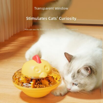 Cat Food Puzzle Toy - Chick Shape Slow Feeder for Cats and Dogs