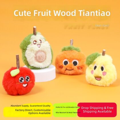 Cat Plush Toys Self-hi to relieve boredom Fruit Wood Ginseng Doll Cat Toys Cross-border Wholesale Spot Polygonum