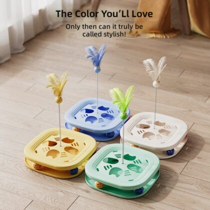 Cat toy bell sound feather cat stick from hi to relieve boredom artifact puzzle pay out music cat toy wholesale