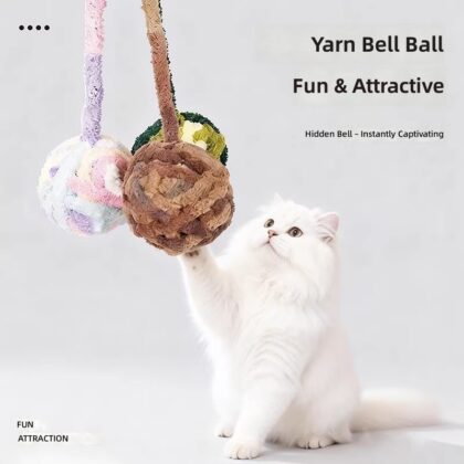 Cat Toy Oversized Wool Ball Self-Hei-Detoxing Cat Stick Consumes Stamina Molar Bell Ball Cat Toy