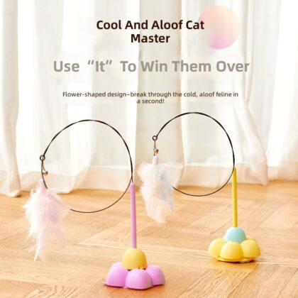 Toys for Cats to Play - Plastic Flower Cat Toy with Suction Cup