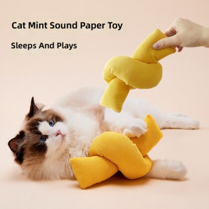 Cat Toy Cat Toy Cat Stick Baby Cat Kitten Grinding Teeth Self-relief Cat Mint Sound Sound Paper Pet Cat Supplies