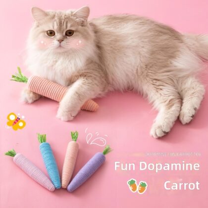 Kimpets Cat Toys to Play - Squeaky Rope Cat Toy for Fun & Interactive Play