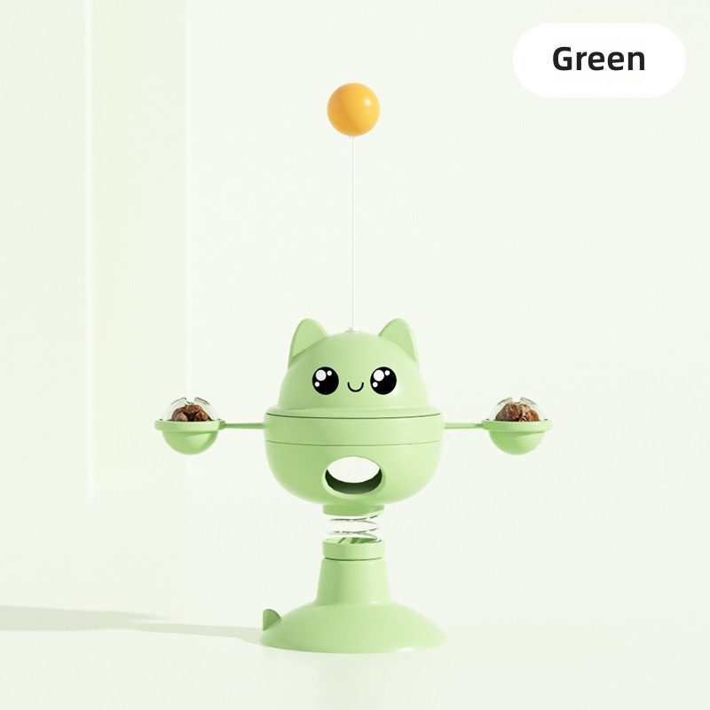 Toys for Cats to Play - Blue & Green TPR Interactive Cat Toy with Treat Dispenser - Image 6