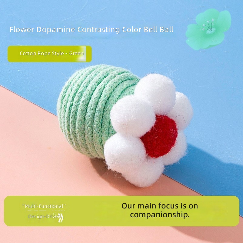 Kimpets Cat Toys to Play - Squeaky Rope Cat Toy for Fun & Interactive Play - Image 6