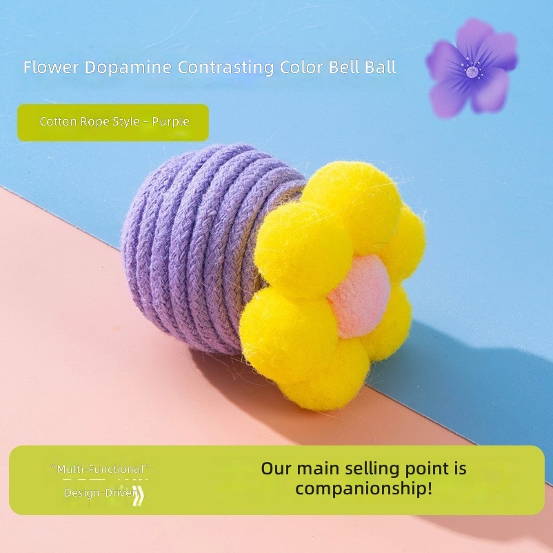 Kimpets Cat Toys to Play - Squeaky Rope Cat Toy for Fun & Interactive Play - Image 9