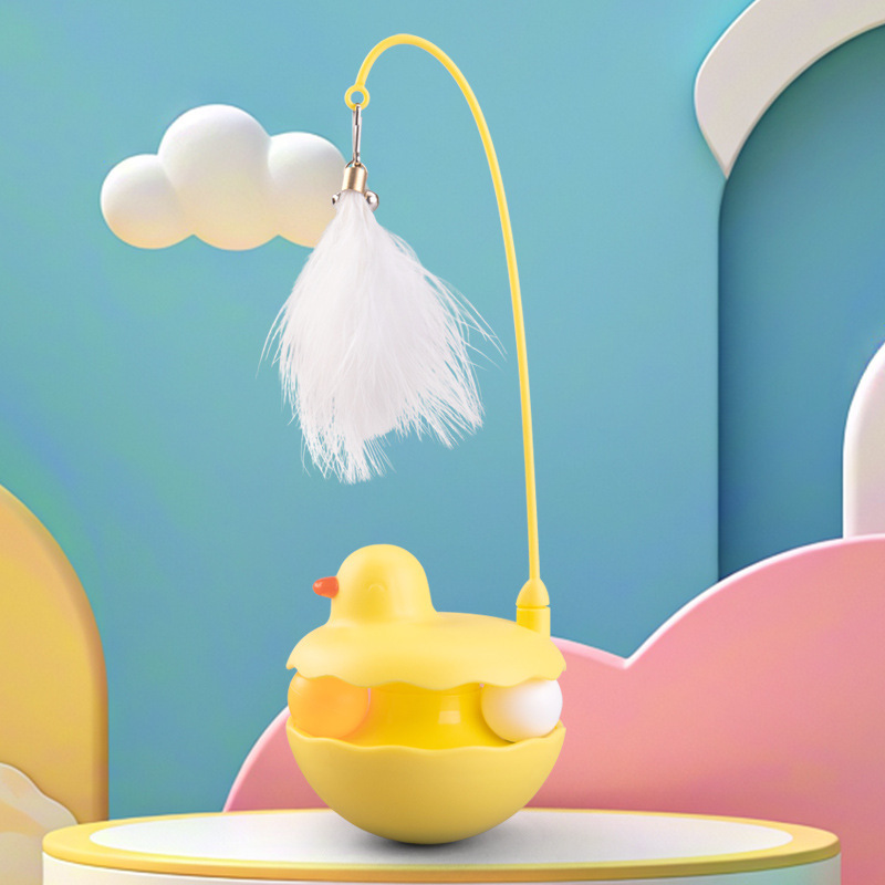 Home Made Cat Toys - Safe Interactive Set with Feather Wand and Ball - Image 6