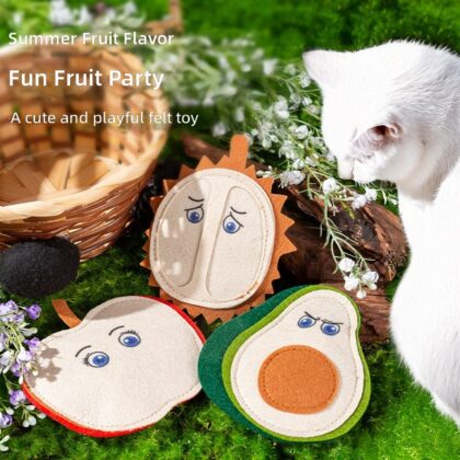 New felt cat toy self-relief artifact containing insect gall fruit small bell sounding grinding teeth biting toy