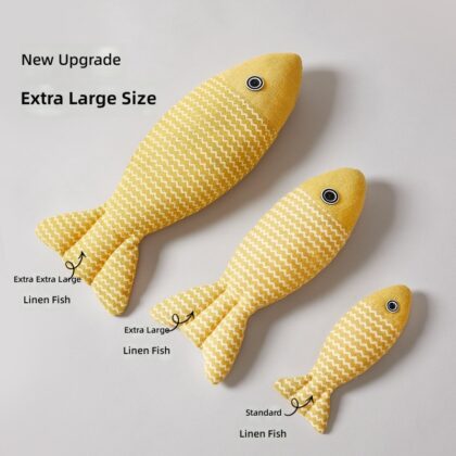 Toys for Cats to Play - Jute Fish with Catnip for Interactive Fun