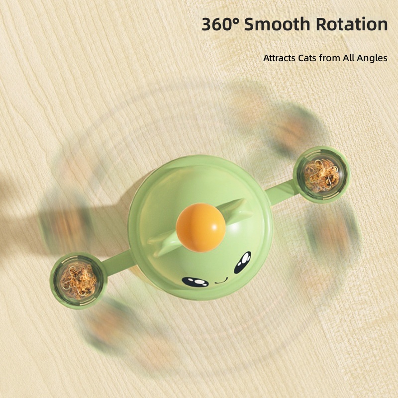 Toys for Cats to Play - Blue & Green TPR Interactive Cat Toy with Treat Dispenser - Image 4