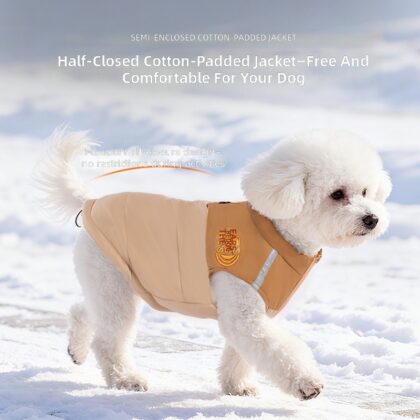 New Dog Vest Winter Warm Half Pack Unbound Medium and Large Dog Vest Clothes Dog Down Jacket