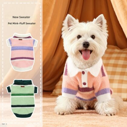 New dog sweater winter imitation mink velvet warm small and medium-sized dog dog clothes high elastic no bondage pet clothes